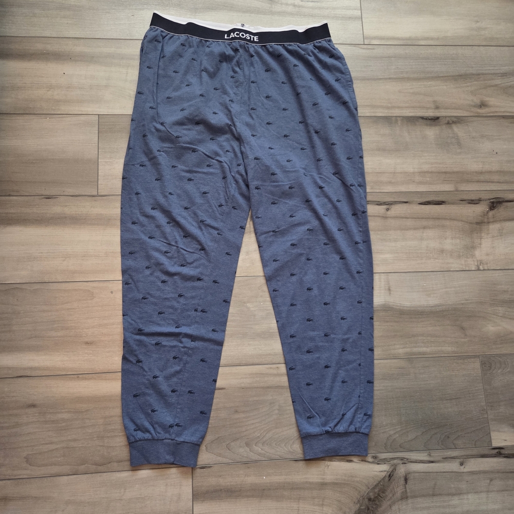 Lacoste Men's Navy Logo-Print Pajama Pants